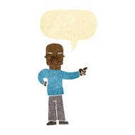 cartoon pointing man with speech bubble N7