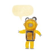 cartoon deep sea diver with speech bubble N3