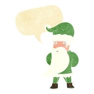 cartoon santa claus with speech bubble N16