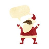 cartoon santa claus with speech bubble N17