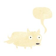 cartoon little dog cocking leg with speech bubble N2