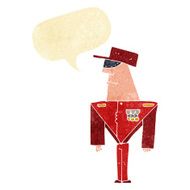 cartoon guard with speech bubble N2