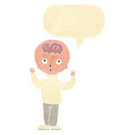 cartoon genius with speech bubble N2
