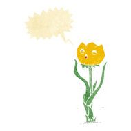 cartoon flower with speech bubble N7