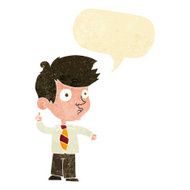 cartoon boy asking question with speech bubble N3