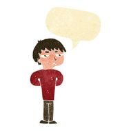 cartoon antisocial boy with speech bubble N2