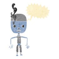 cartoon robot with speech bubble N7