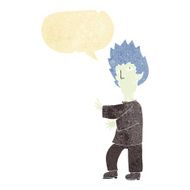 cartoon vampire man with speech bubble N13