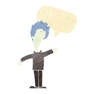 cartoon vampire man with speech bubble N14