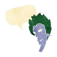 cartoon vampire head with speech bubble N4