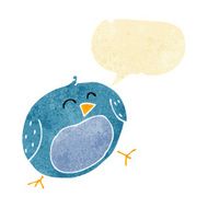 cartoon bird with speech bubble N28