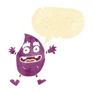 cartoon funny creature with speech bubble N4
