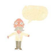 cartoon disappointed old man with speech bubble N2