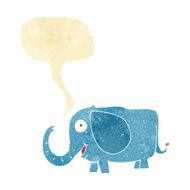cartoon baby elephant with speech bubble