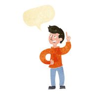 cartoon man with idea speech bubble N8