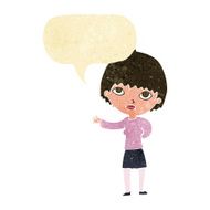 cartoon woman explaining with speech bubble N4