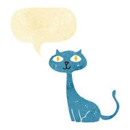 cartoon cat with speech bubble N6