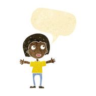 cartoon happy person with speech bubble N2
