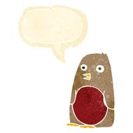 cartoon robin with speech bubble N4