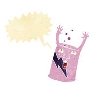 cartoon soda can character with speech bubble