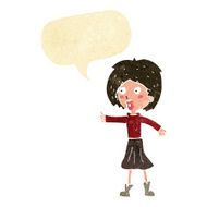 cartoon woman with speech bubble N4