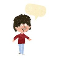 cartoon excited man with speech bubble N7