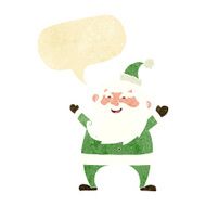 jolly santa cartoon with speech bubble N4