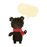cartoon cute black bear cub with speech bubble N5