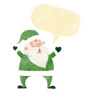 jolly santa cartoon with speech bubble N5