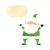 jolly santa cartoon with speech bubble N6