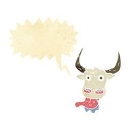 cartoon cow face with speech bubble N2