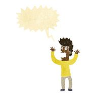 cartoon terrified man with speech bubble N18