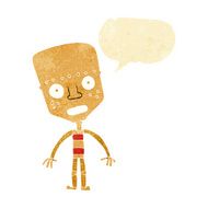 cartoon robot with speech bubble N8