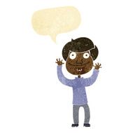 Cartoon happy boy with speech bubble N11