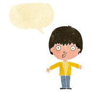 cartoon amazed boy with speech bubble N3