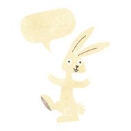 cartoon rabbit with speech bubble N12