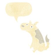 cartoon sitting dog with speech bubble N2