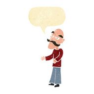 cartoon old man with mustache speech bubble N4
