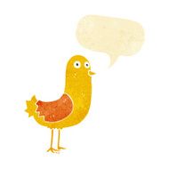 cartoon bird with speech bubble N29