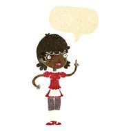 cartoon maid with speech bubble N3