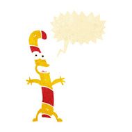 cartoon candy cane with speech bubble N2