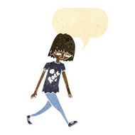 cartoon teenager with speech bubble