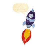 cartoon spaceship with speech bubble N3