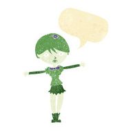 cartoon vampire girl with speech bubble N21