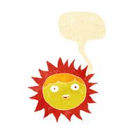sun cartoon character with speech bubble N2