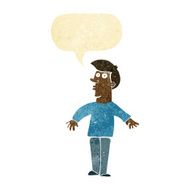 cartoon surprised man with speech bubble N5