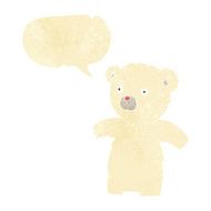 cartoon polar bear with speech bubble N10