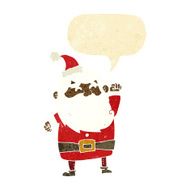 cartoon santa claus with speech bubble N21