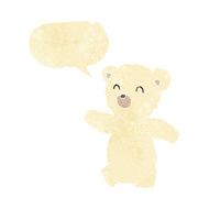 cartoon polar bear with speech bubble N11