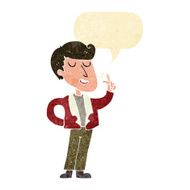 cartoon cool guy snapping fingers with speech bubble N2